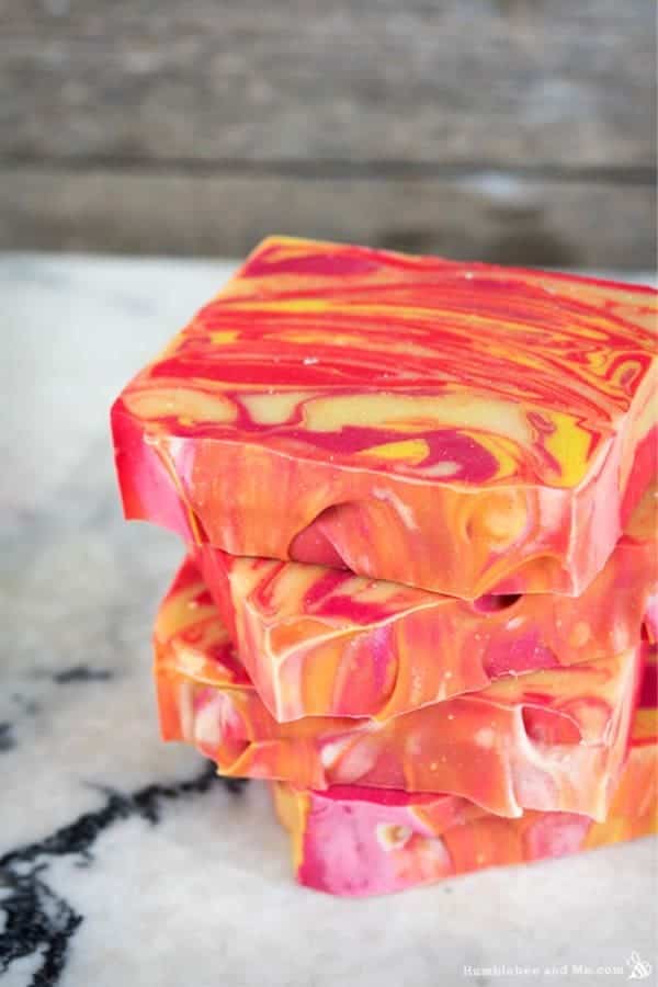 Citrus Summer Punch Swirl Soap