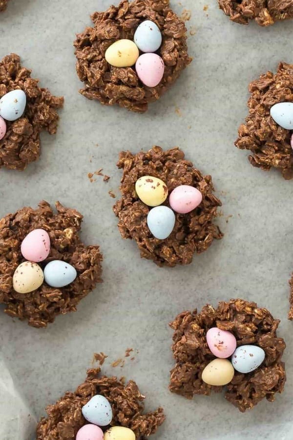 Easter No Bake Birds Nest Cookies