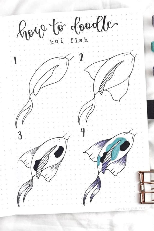 Koi Fish Doodle Tutorial