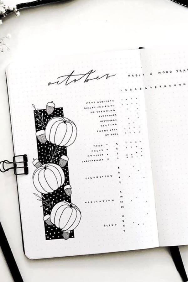 Black & White October Tracker