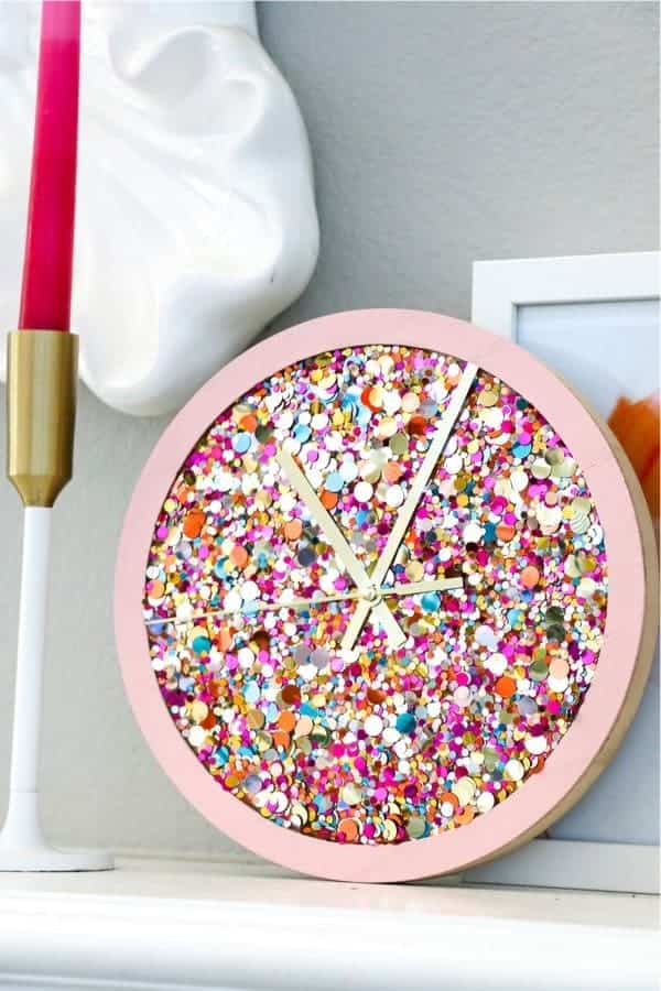 DIY Confetti Clock Craft