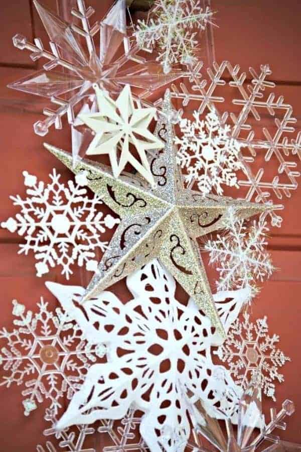 DOLLAR STORE SNOWFLAKE DOOR HANGER