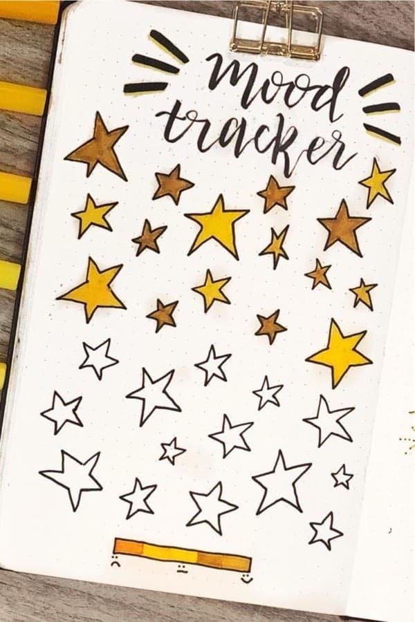 Yellow Star Themed Mood Spread