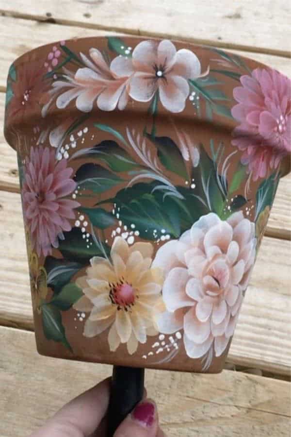 Flower Clay Pot Design