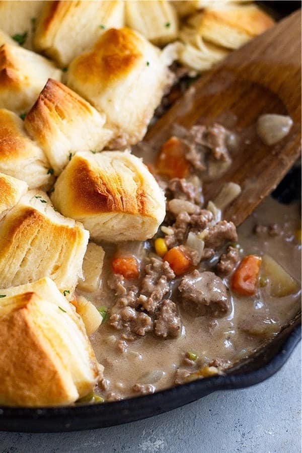 Easy Skillet Beef Pot Pie Recipe