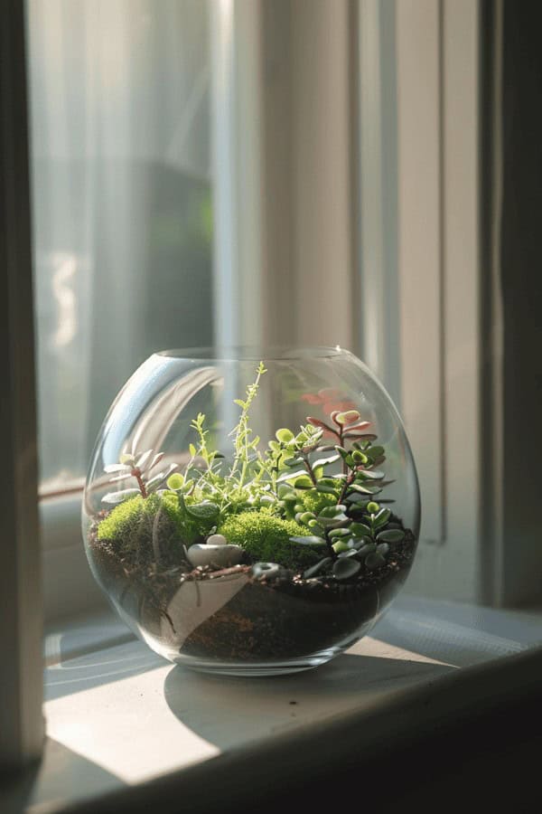 Wood and Glass Terrarium