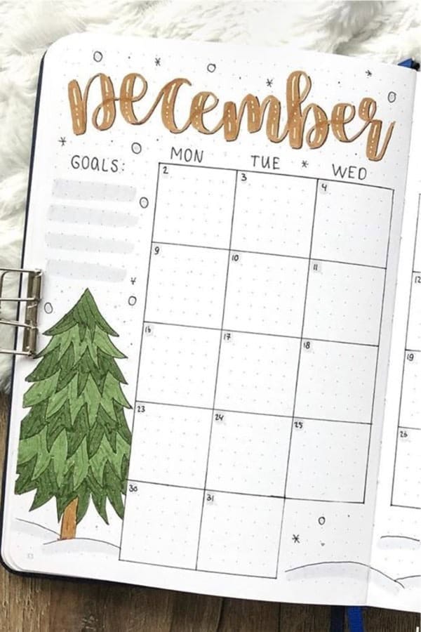 Winter Forest Monthly Layout