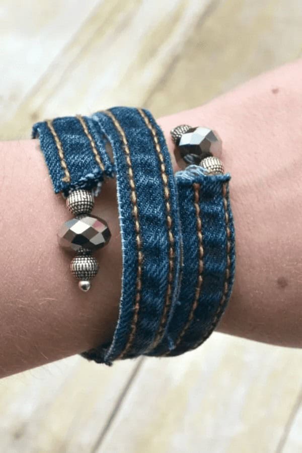 Denim Wrap Bracelet