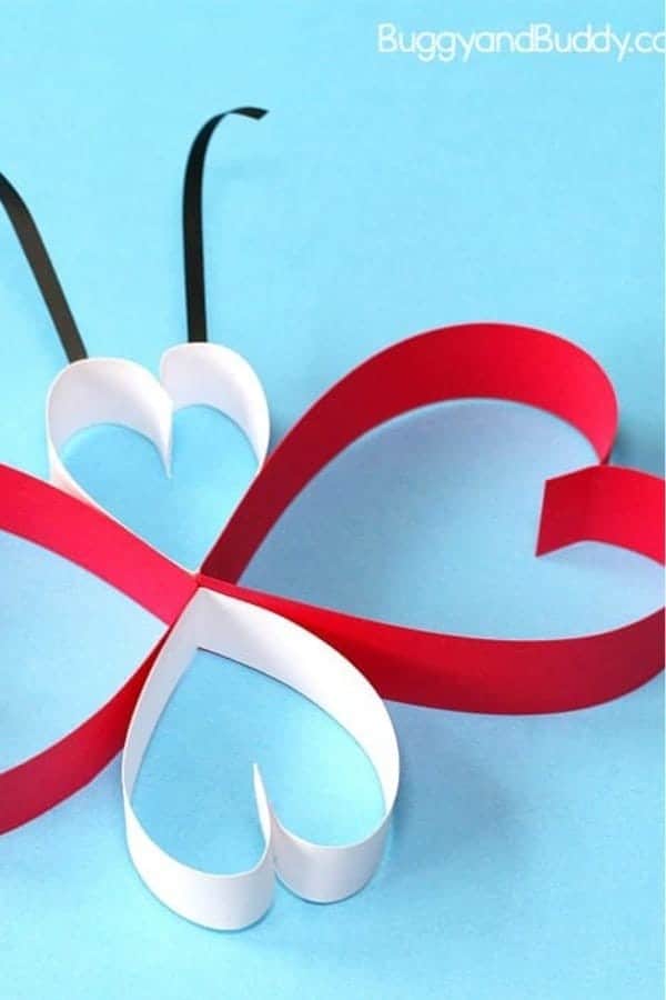 Paper Heart Butterfly Craft