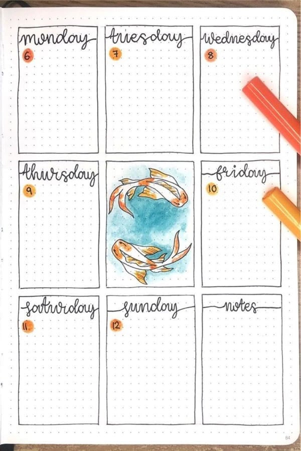 One Page Weekly Spread