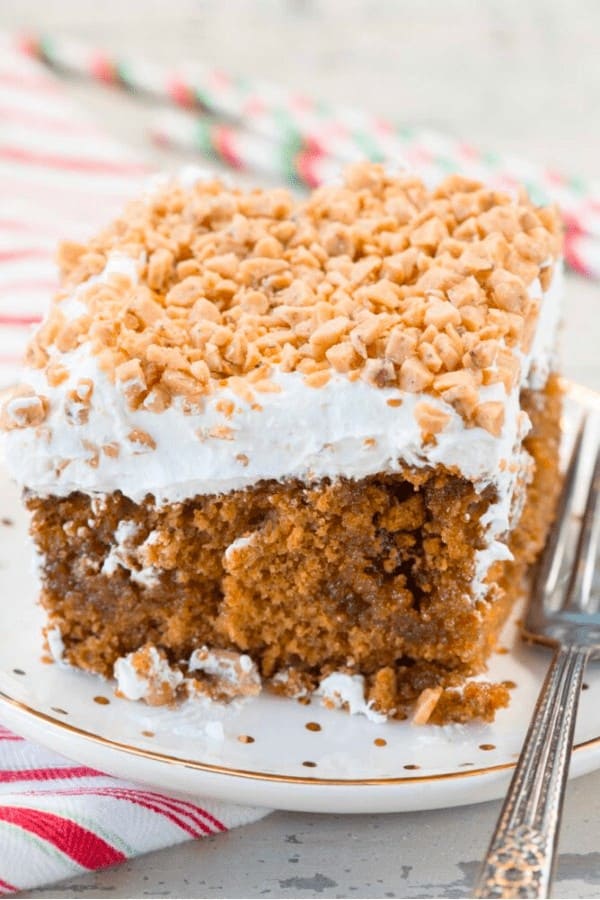 Gingerbread Poke Cake