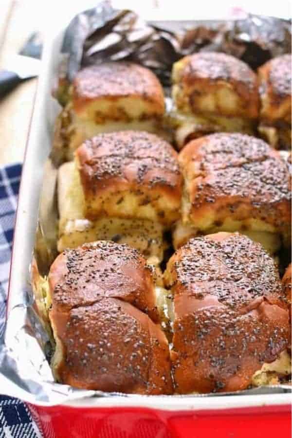 Baked Turkey & Cheese Sliders