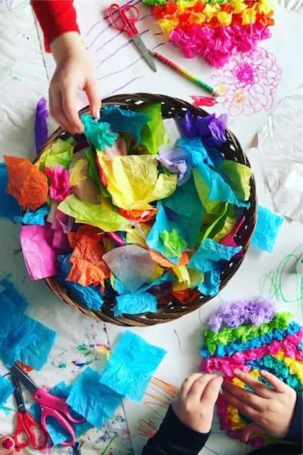 Crumpled Paper Easter Egg Craft