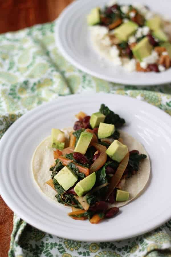 BEANS AND GREENS VEGAN TACOS