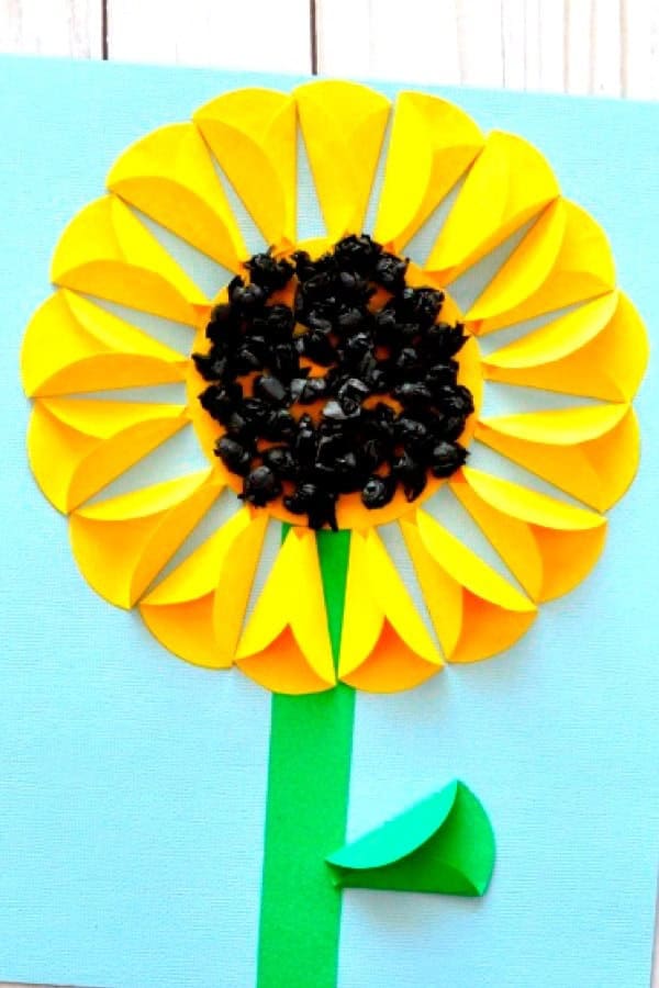 Folded Paper Sunflower