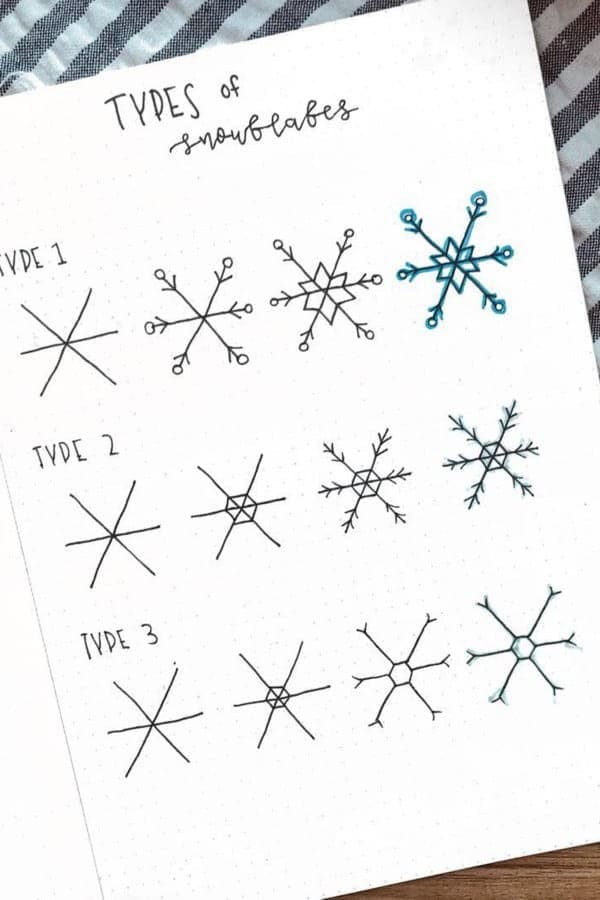 How To Draw Snowflakes