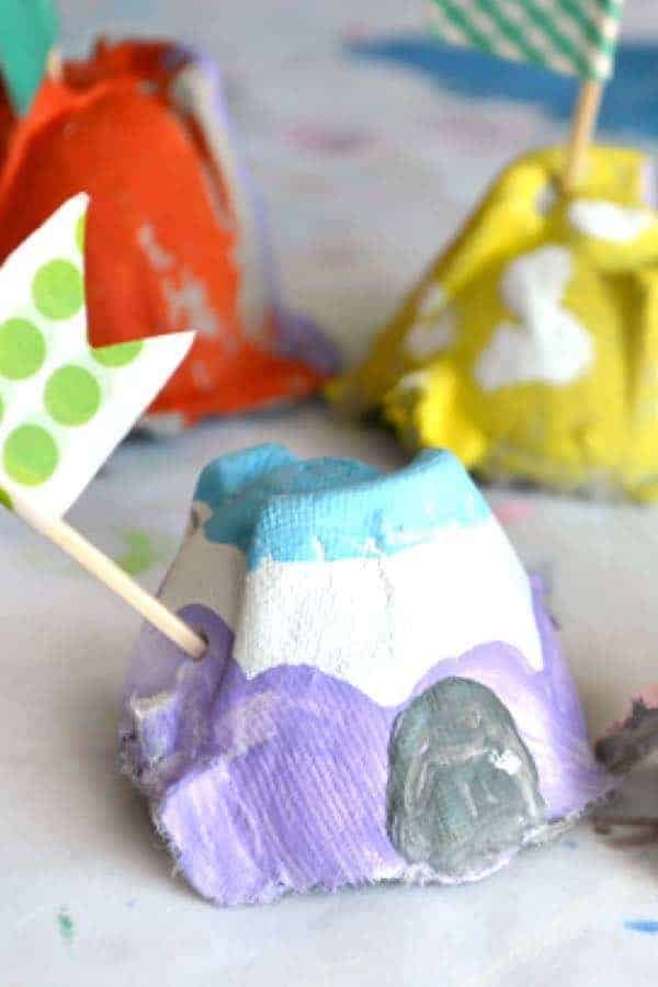 Egg Carton Fairy House Craft