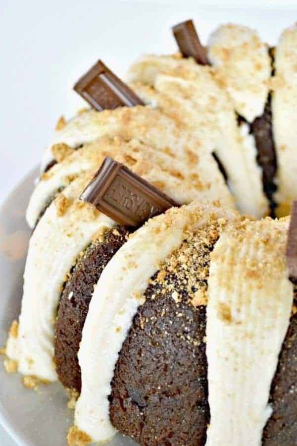 CHOCOLATE SMORES BUNDT CAKE