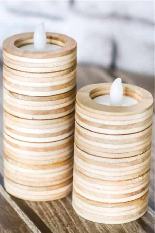 Scrap Plywood Candle Holders