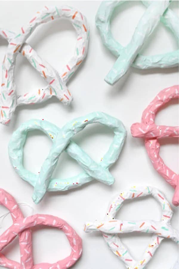 Homemade Paper Mache Pretzel Shape