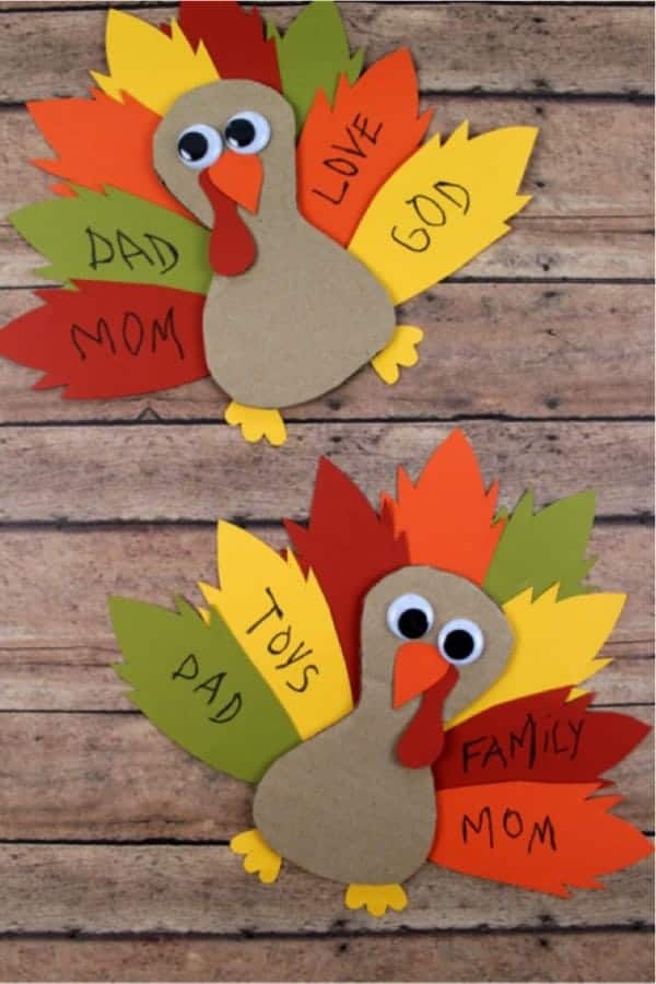 Cardboard Thankful Turkey Craft