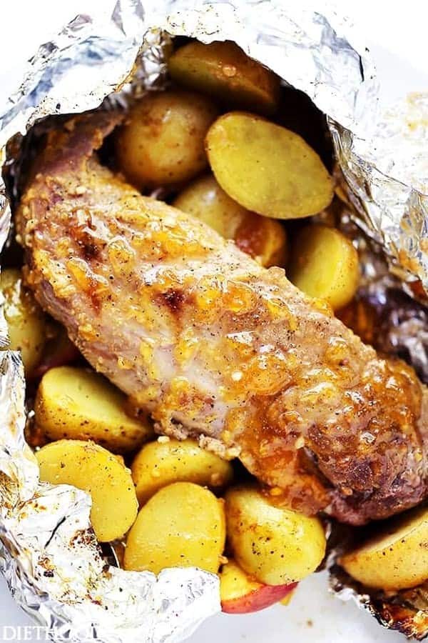 Grilled Pork Tenderloin Foil Packet