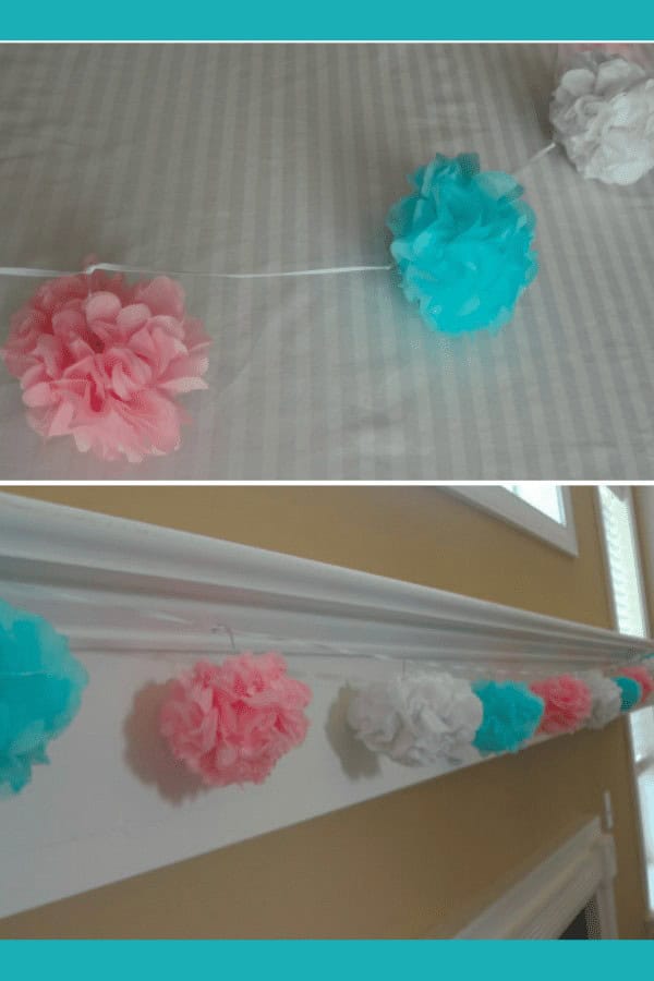 Tissue Pom Pom garland