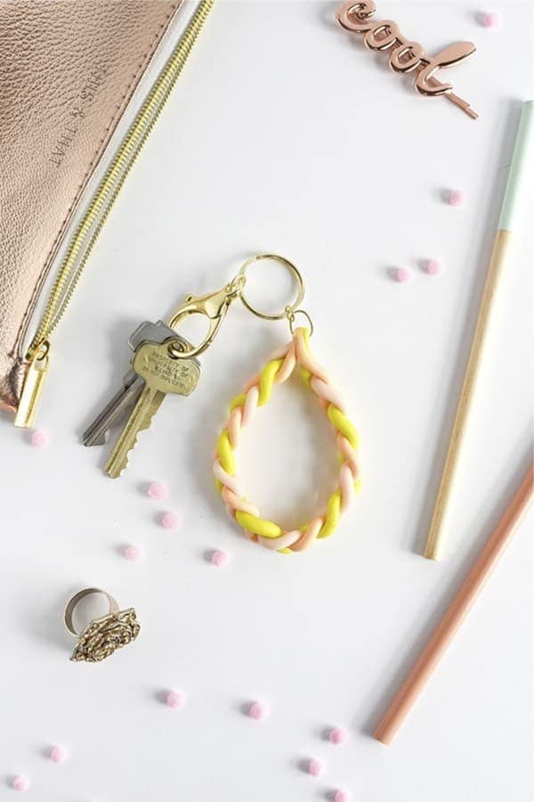 Braided Clay DIY Keychain