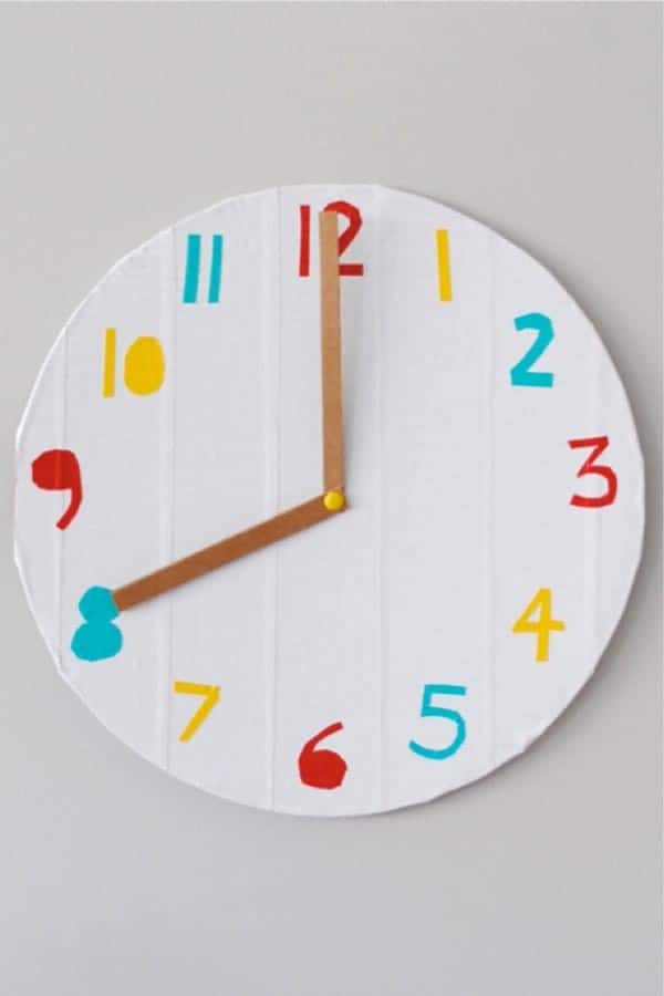 Simple DIY Clock For Kids