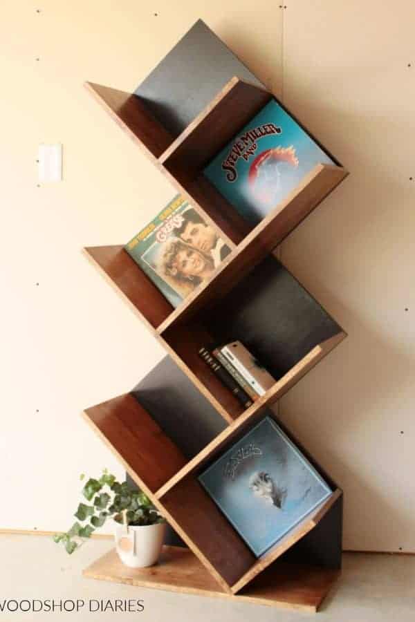 DIY VINYL RECORD SHELF