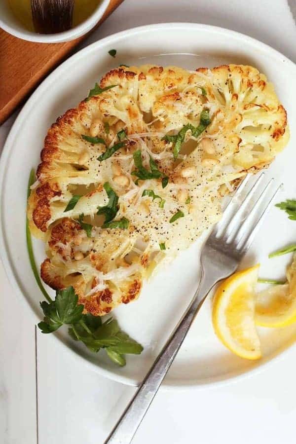 LEMON PEPPER CAULIFLOWER STEAKS