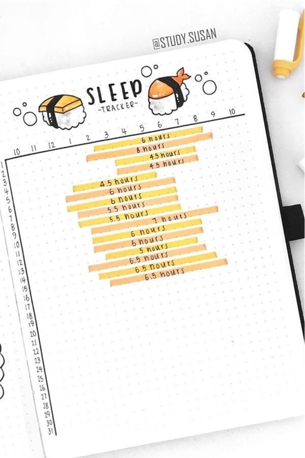 Orange Sleep Tracking Spread