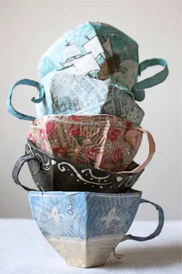 Paper Mache Teacup Pattern