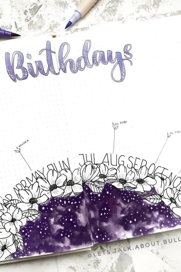 Birthday Tracker With Purple Theme