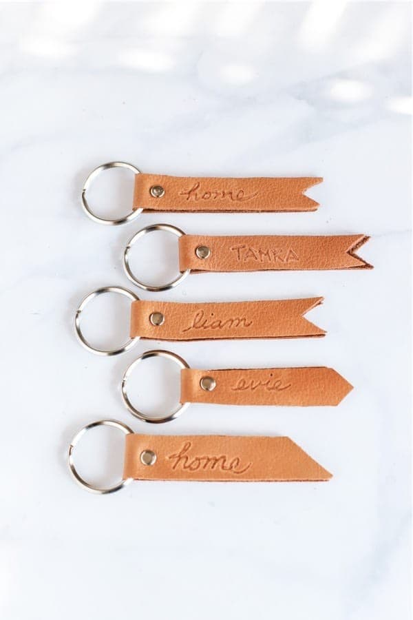 DIY Personalized Leather Keychain