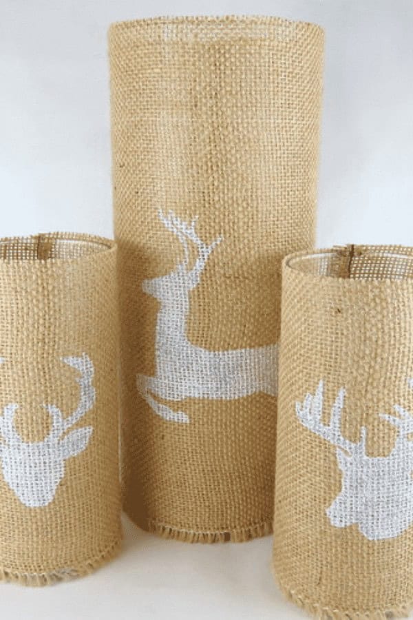 Burlap Candle Holder