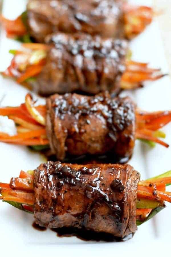 BALSAMIC GLAZED STEAK ROLLS