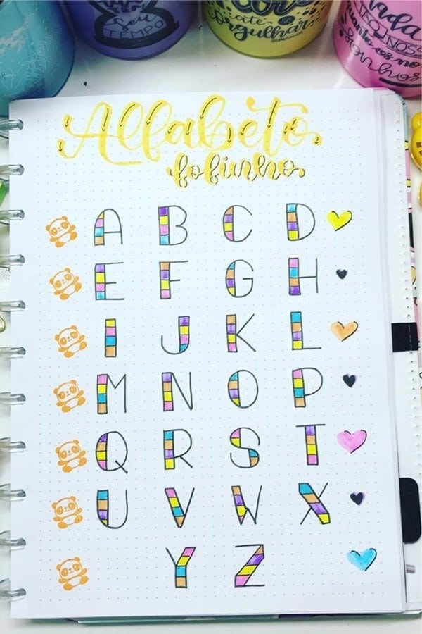 Rainbow Bullet Journal Font