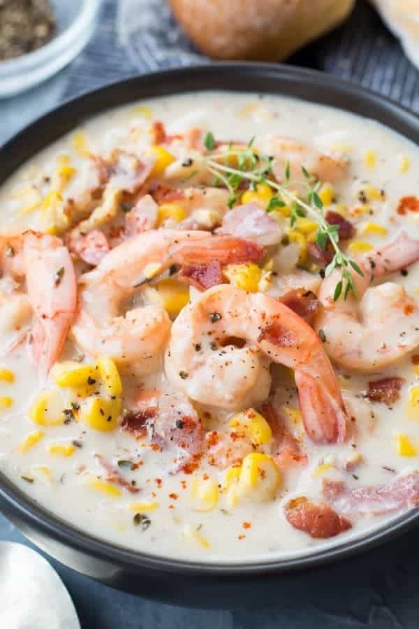 BACON SHRIMP CORN CHOWDER