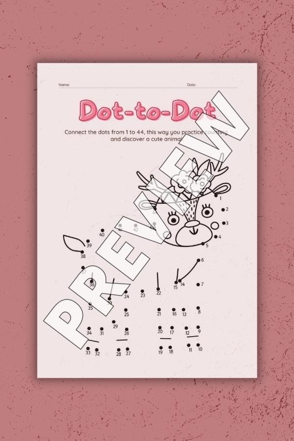 DOT-TO-DOT WORKSHEET SET