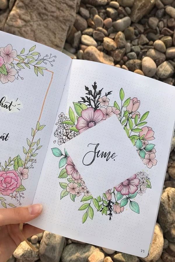 June Monthly Cover With Flowers