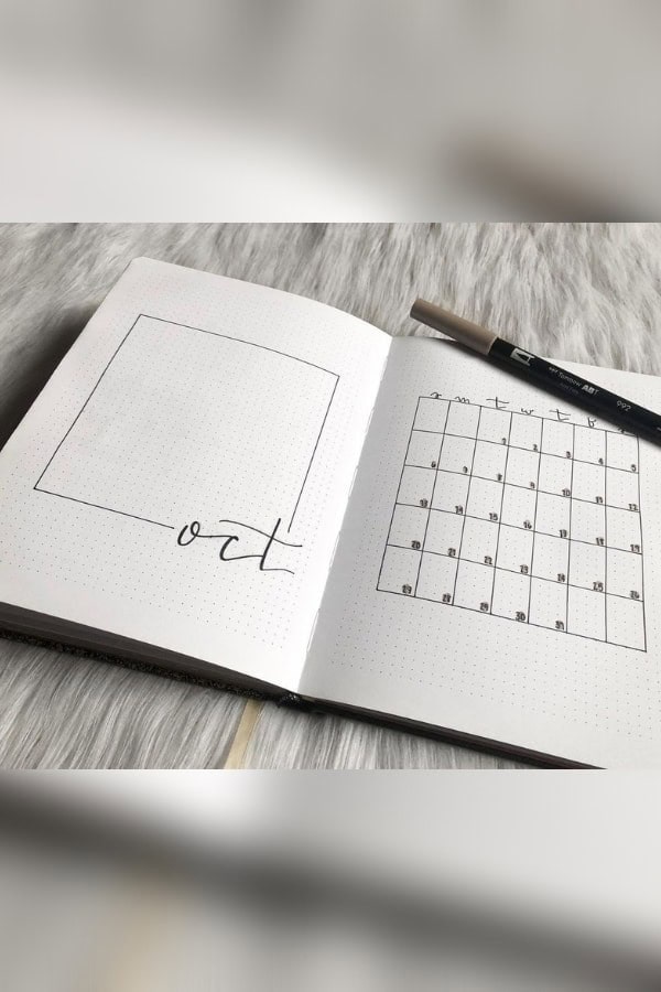 MINIMALIST OCTOBER SPREAD IDEA