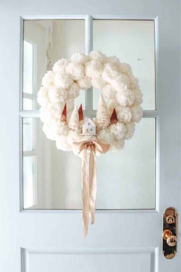 WINTER POM POM WREATH