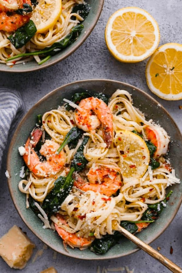 Lemon Garlic Butter Shrimp Pasta