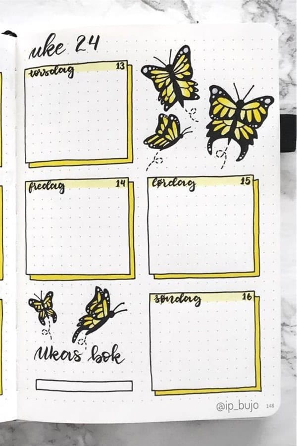 Yellow Butterfly Spread