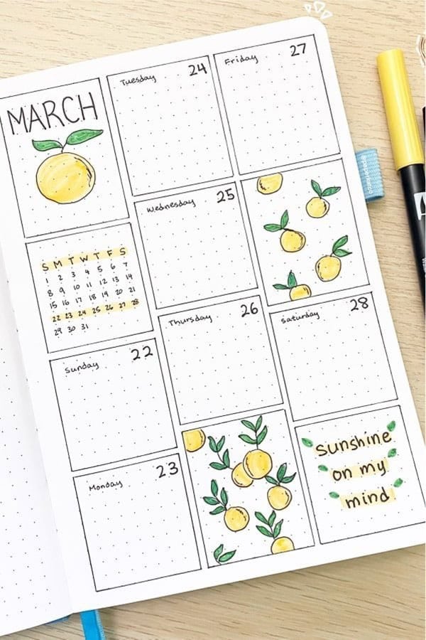 March Weekly Spread