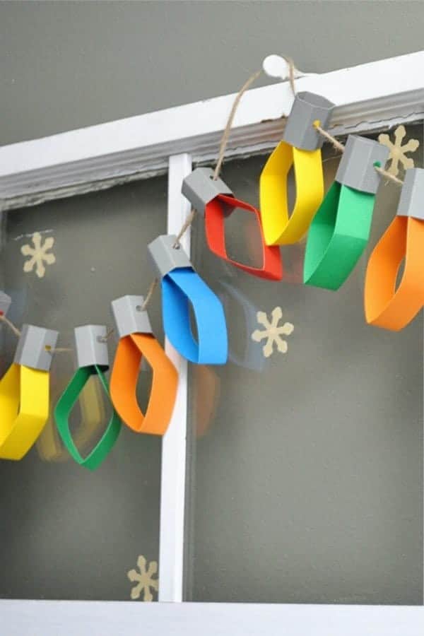 Paper Christmas Lights Garland