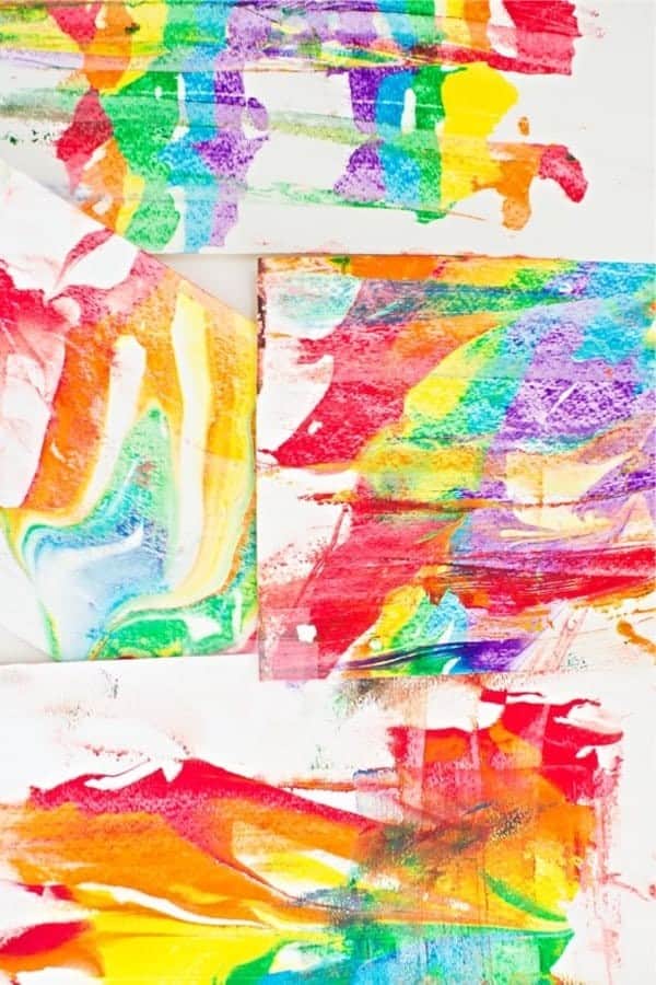 Rainbow Shaving Cream Art