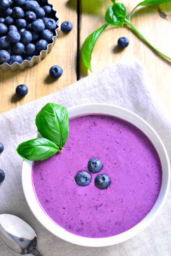 Chilled Blueberry Soup