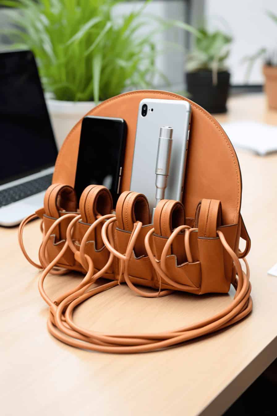 LEATHER CORD ORGANIZER